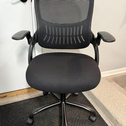Brand New Black Mesh Back Height Adjustable Reclining Ergonomic Office Chair w/Flip Up Armrests