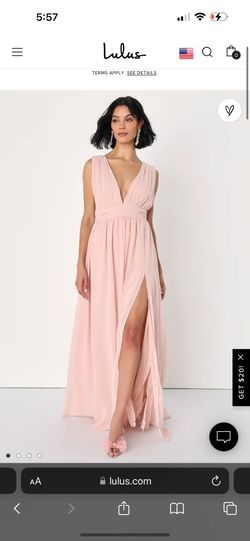 Small Heavenly Hues Blush Maxi Dress