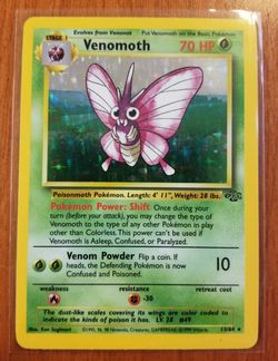 Venomoth holographic Pokemon card