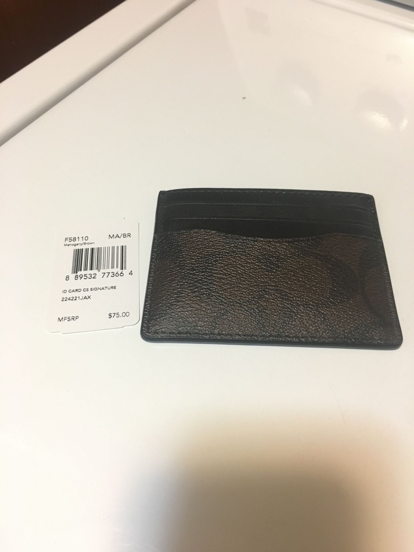 Coach Brown Credit Card/ Wallet NEW