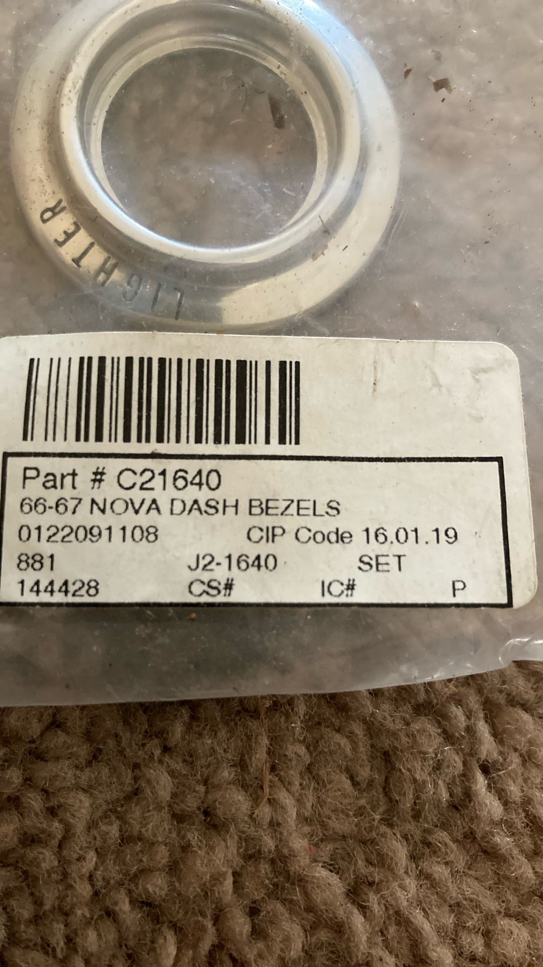 1(contact info removed) Chevy Nova – Dash Bezel