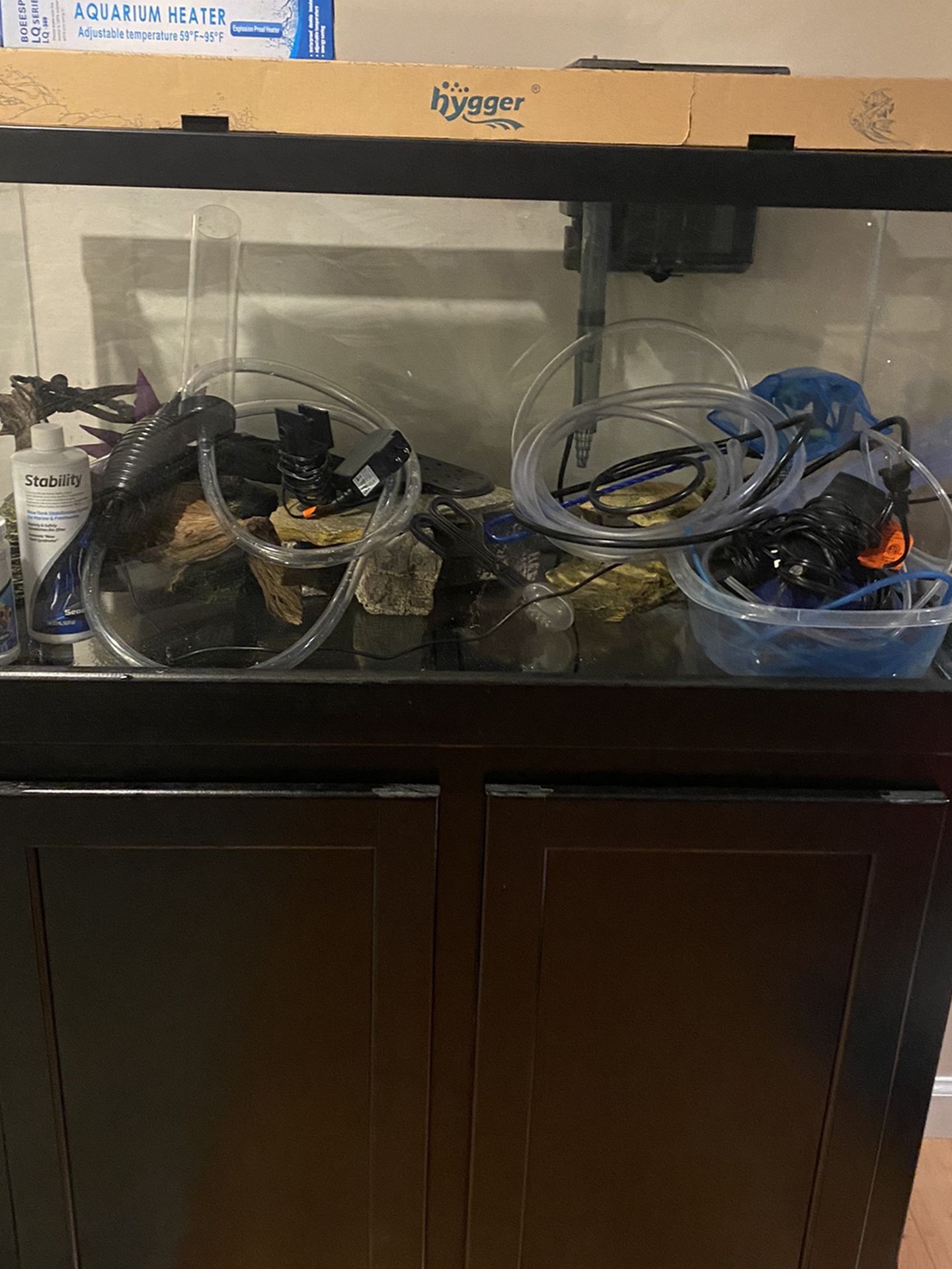 Complete Set Up 50 gal Aquarium with Stand