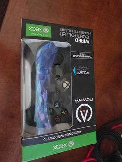 PowerA Wired Xbox Controller Thunder Cloud Camo