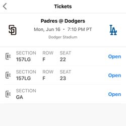 Padres @ Dodger With Parking 