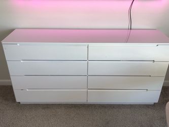 White 8-Drawer Double Dresser