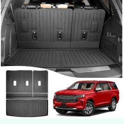 2022-2024 Chevy Tahoe/GMC Yukon Accessories, Cargo Liner TPE Trunk Mat Back Seat Protector