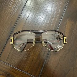 Cazal Sunglasses 671 Brown Gold Clear Lenses