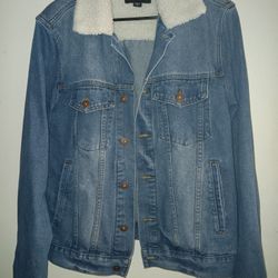 Trior Denim Jacket Fur Collar 