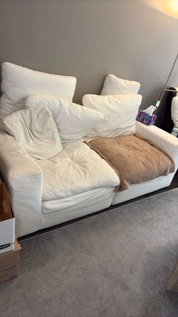 Sundays large loveseat set (cream linen)