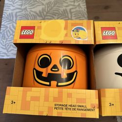 Lego HAlloween small Jack O Lantern Container Or Storage