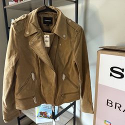 Express Leather Bomber Jacket 