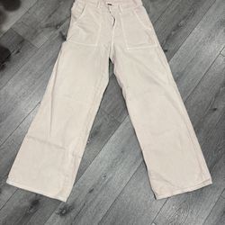 light pink jeans baggy/ loose fit