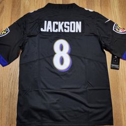 Baltimore Ravens 8# Jackson  Embroidered stitched jersey