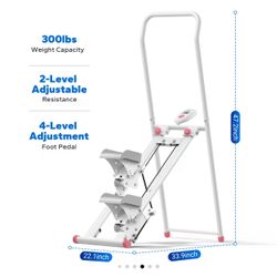 Stair Stepper with Handlebar Compact Cardio Vertical Climber Exercise Machine with Adjustable Pedals