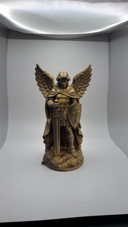 Archangel Michael Statue Gold Finish