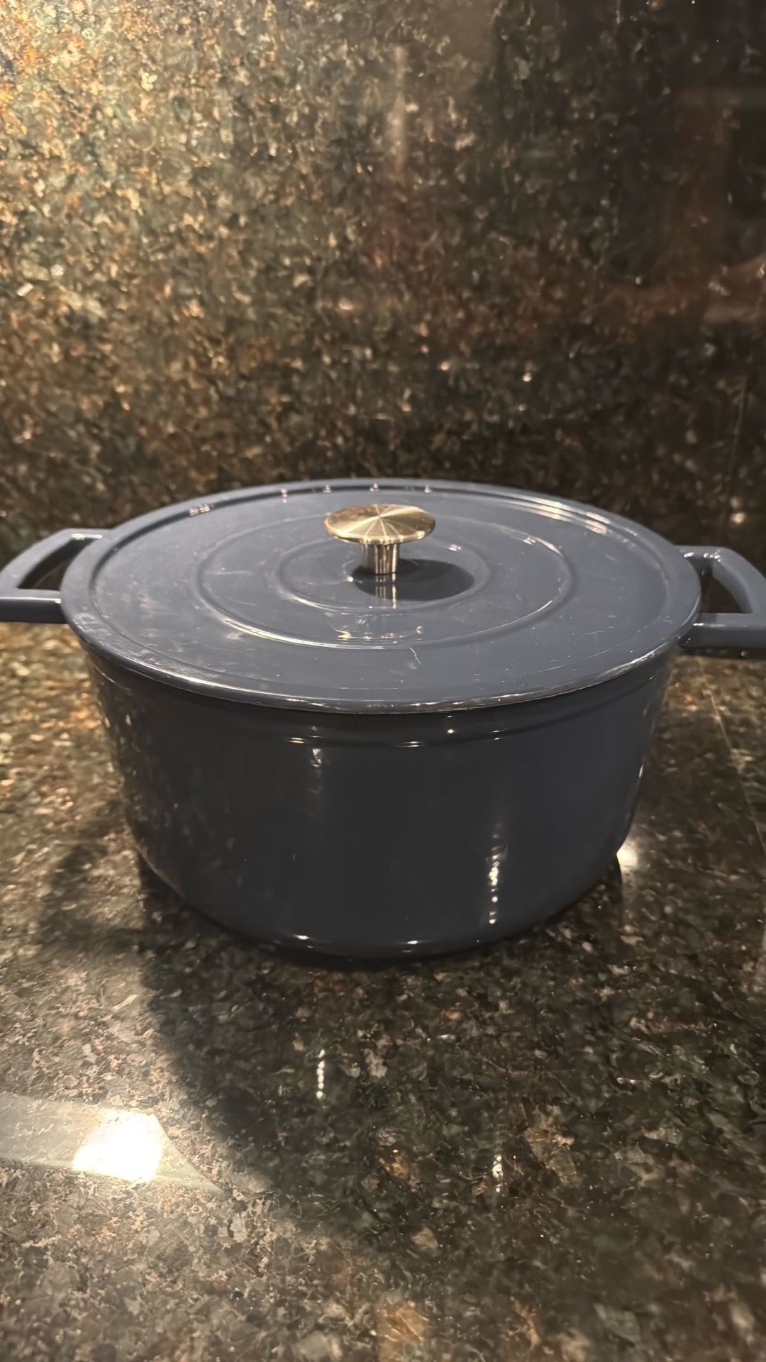 NEW Cast iron Dutch oven - blue