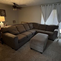 Sectional Couch with Ottoman 