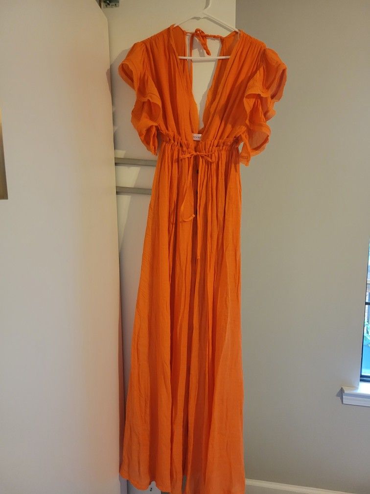 Orange Cover Up Dress