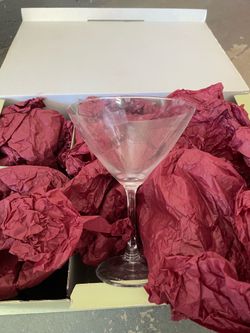 Galway Crystal 6 Martini Glasses