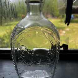 Vintage Log Cabin Syrup Bottle - Glass