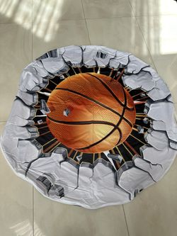Sports Double Sided Pattern Party locked Round Backdrop Cover, 5 ft 