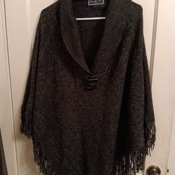 Women's Plus Size Sweater Poncho