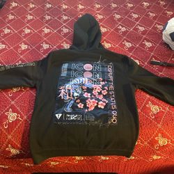 icon status black and pink hoodie