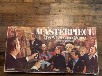 Vintage 1970 Masterpiece Art Auction Board Game – Parker Brothers