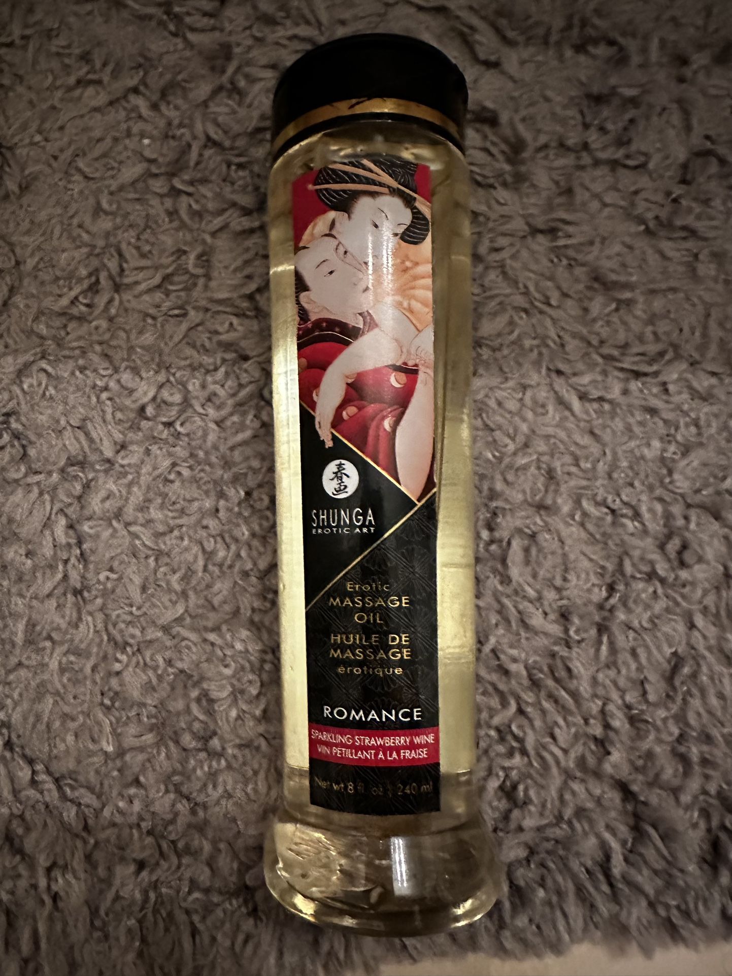 Shunga Massage Oil - Sparkling Strawberry Wine 