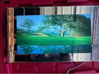 Golf course wall art picture light and sound