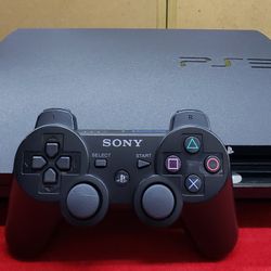 Sony PS3 Slim 160GB Video Game System with Wireless Controller & Plugs - Black - Playstation 3 - Working