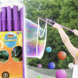 Giant Bubble Wands for Kids Multiple Big Bubbles Toy Gift Set of 2 Purple Wands