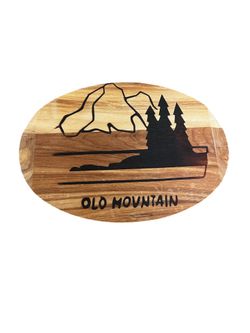 Old Mountain Oval Wooden Tray