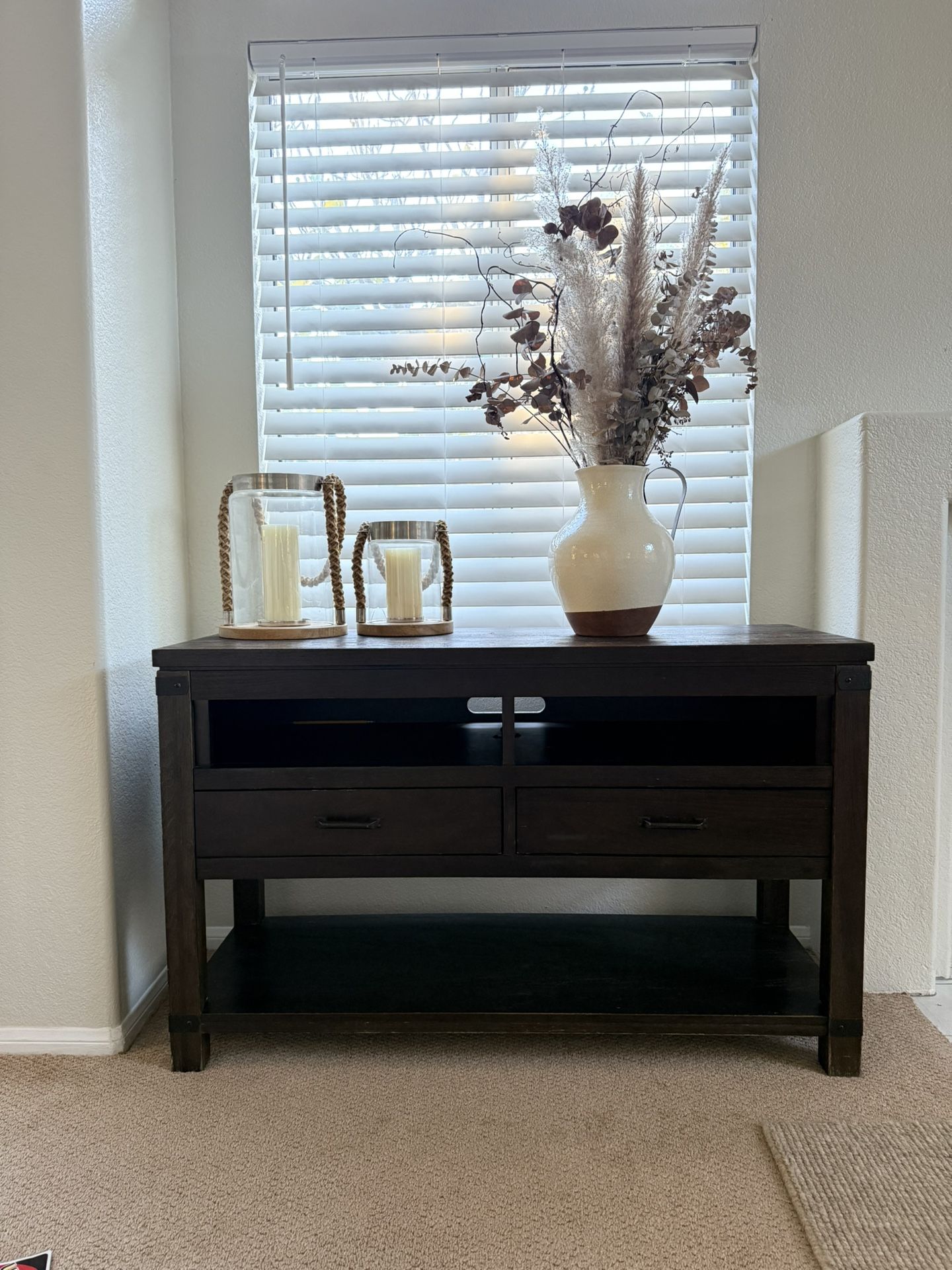 Modern Wood Entryway Console Table 