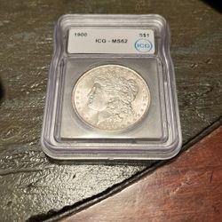 1900 Morgan Silver Dollar Graded MS62 UNC 