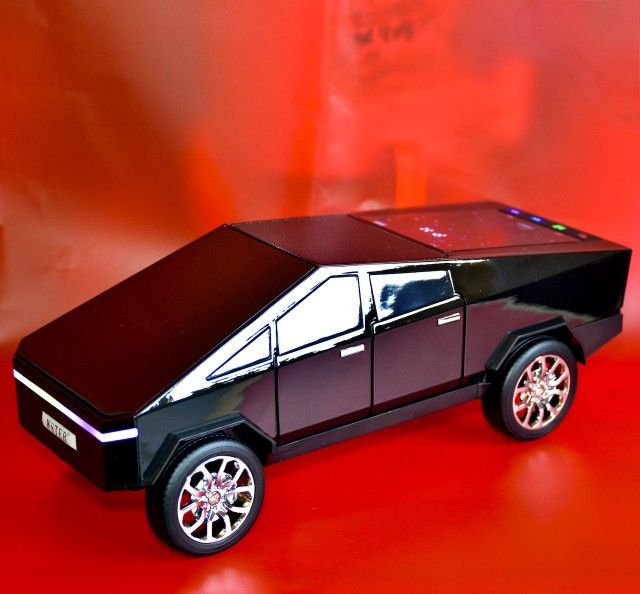 Tesla Cybertruck Shape Bluetooth Portable Speaker LED Screen X HD SOUND