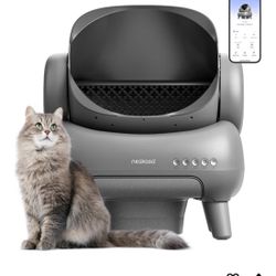 Neakasa M1 Plus Open-Top Self Cleaning Cat Litter Box, Automatic Cat Litter Box with APP Control, Odor-Free Waste Disposal Includes Trash Bags