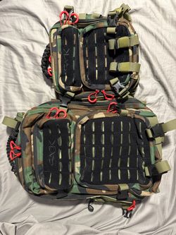 SACK Tactical Camo large backpack and sling bag set