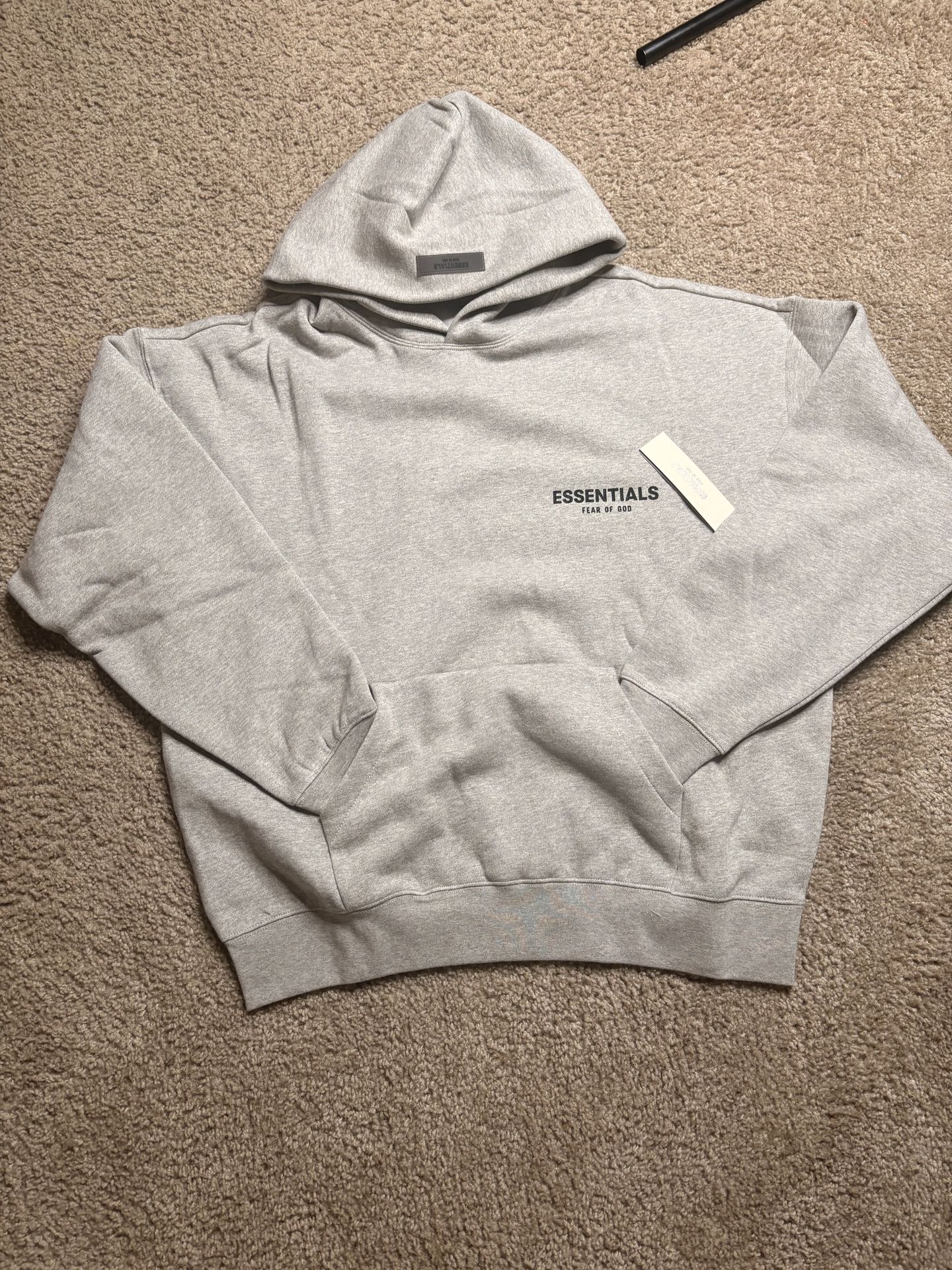 Dark oatmeal essentials hoodie size M