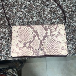 Coach Leather Snake Skin Hand Bag 