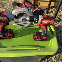 Drill and saw set, like new