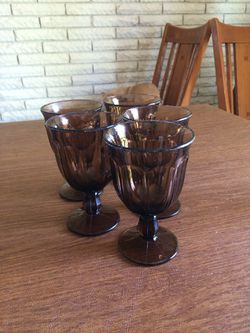 Vintage glass dessert cups