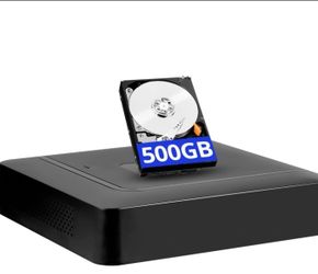 5MP 4-Channel DVR with 500GB HDD, 6-in-1 Hybrid (TVI/AHD/CVI/CVBS/XVI/IP) Security DVR Recorder, AI Human Detection, H.265+ Compression, Remote Access