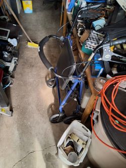 Drive walker with seat  color blue