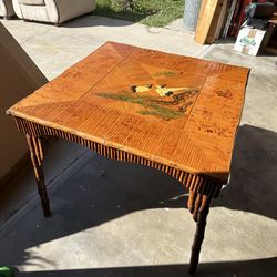 1920s Bamboo card table