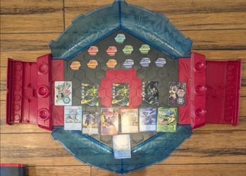 Bakugan Stadium Including Buffing Chips and Cards with Baku Character Cards