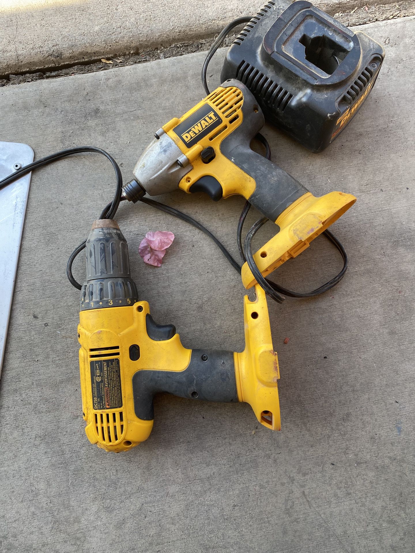 Dewalt Drill and Impact and charger with No Batteries For Sale - Pick up only