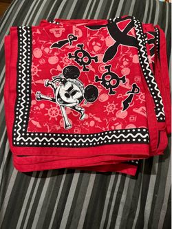 Disney Cruise Line Mickey Mouse Pirate Night Bandanas Lot of 10 - New