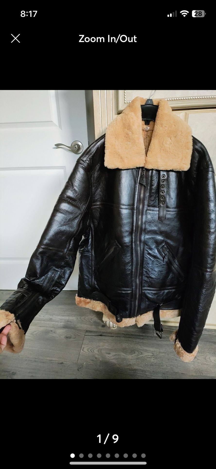 Shearling Mens Bomber Jacket