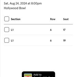 2 Tickets To Pink Martini-8/24/2024